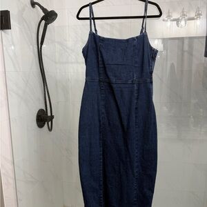 MIOU MUSE Midi Denim Dress